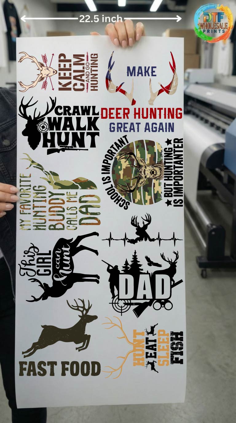 Hunting Hunter Designs DTF Gang Sheet