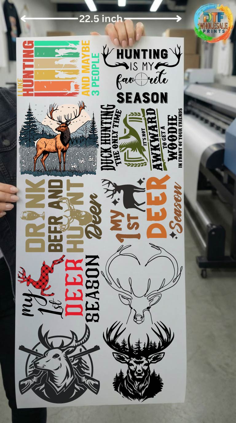 Hunting Hunter Designs DTF Gang Sheet