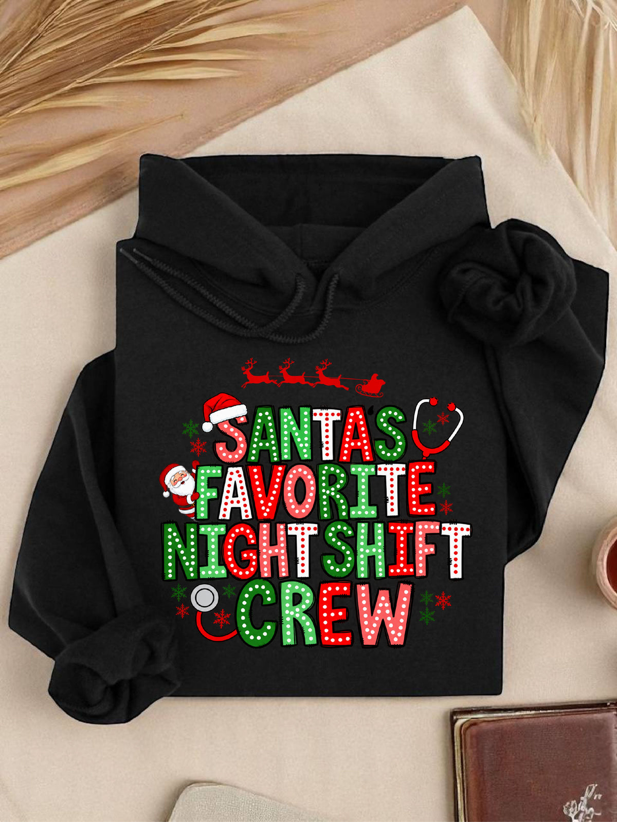 Santa's Favorite Night Shift Crew T-Shirt, Sweatshirt, Hoodie