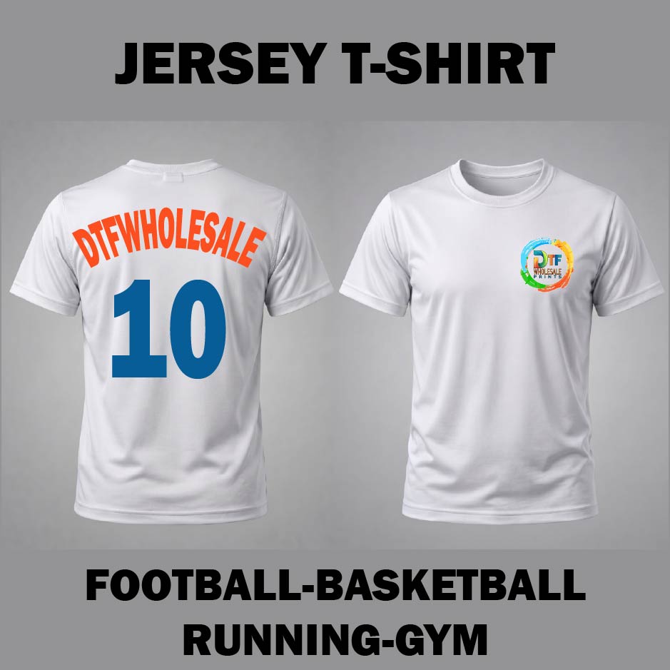 JERSEY T-Shirt Custom Adult Only For One Front and Back Design Same Day Printing and Shipping
