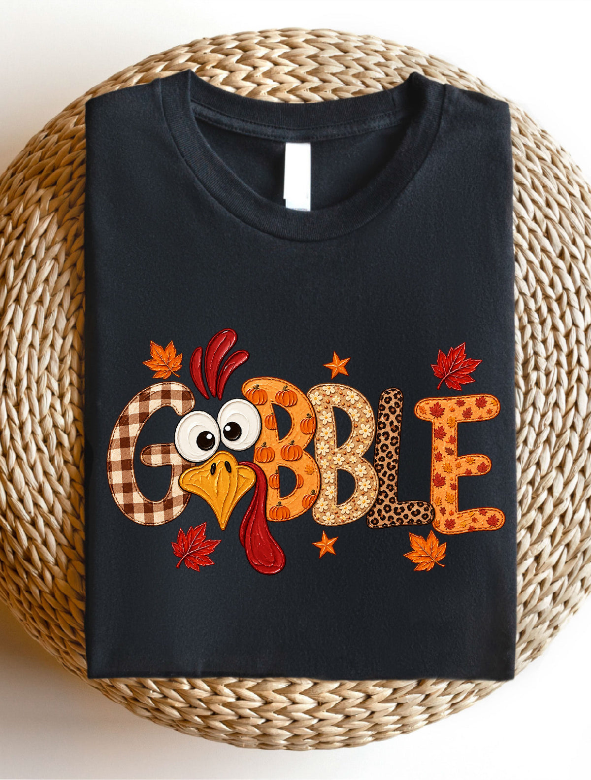 Gobble Thanksgiving Shirt | Funny Turkey Sweatshirt | Thanksgiving Hoodie | Fall Turkey T-Shirt | Plaid Leopard Autumn Gift