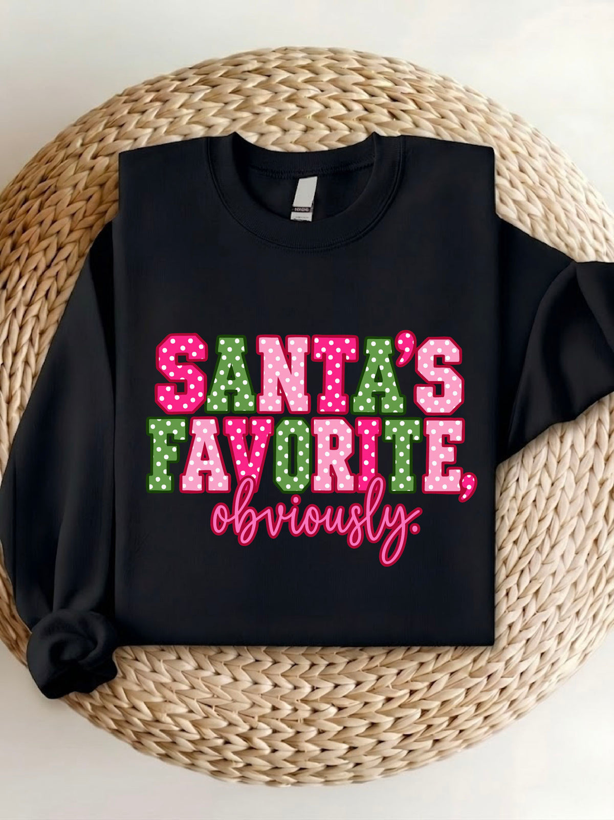 Santa's Favorite Obviously T-Shirt, Sweatshirt, Hoodie