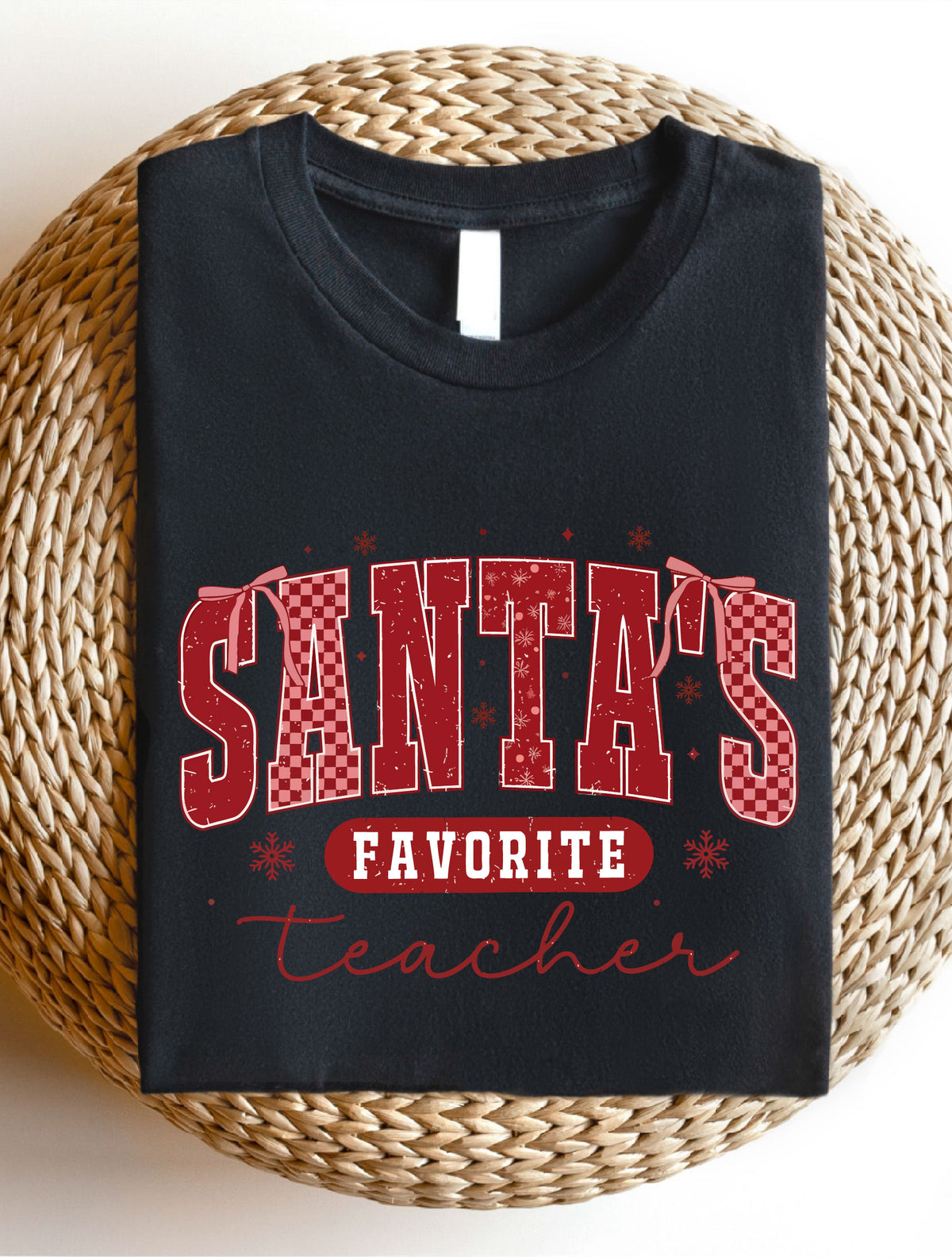 Santa's Favorite Teacher T-Shirt, Sweatshirt, Hoodie