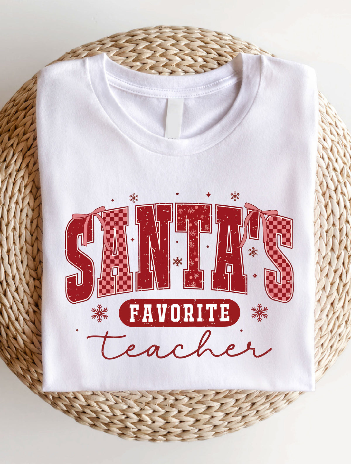 Santa's Favorite Teacher T-Shirt, Sweatshirt, Hoodie