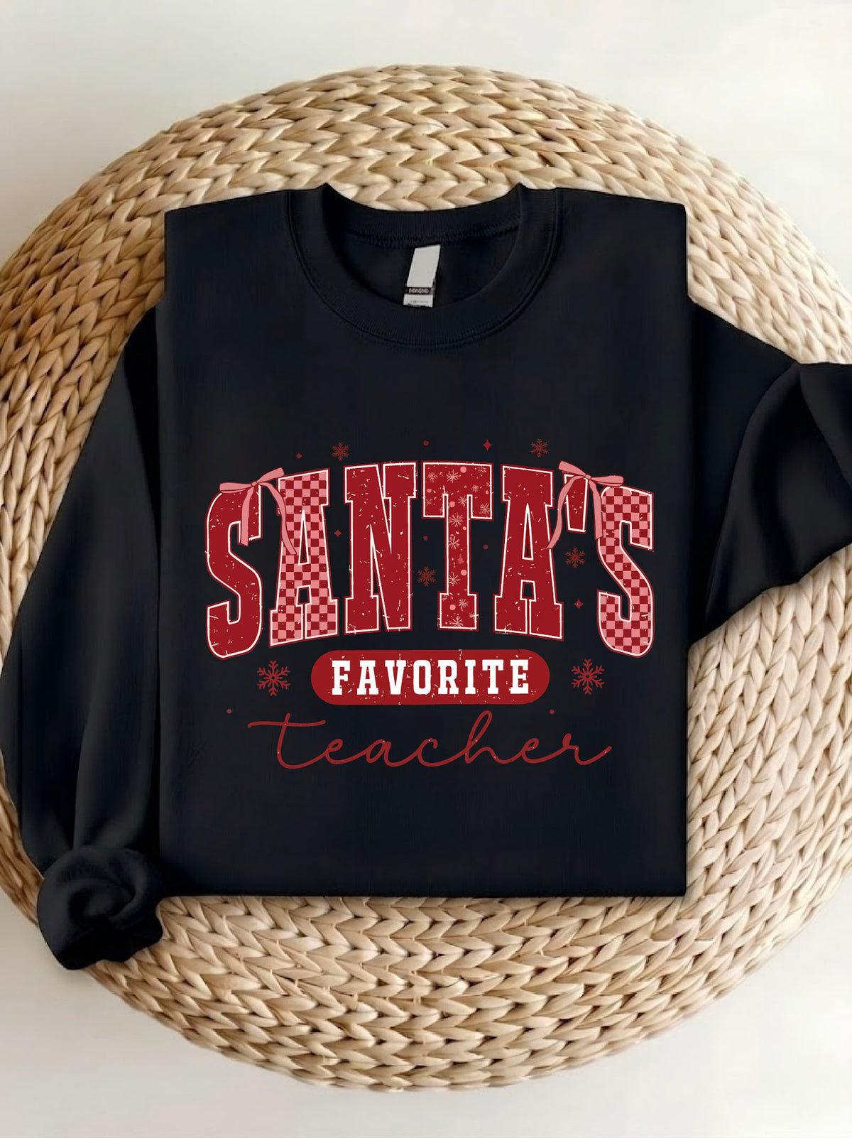 Santa's Favorite Teacher T-Shirt, Sweatshirt, Hoodie