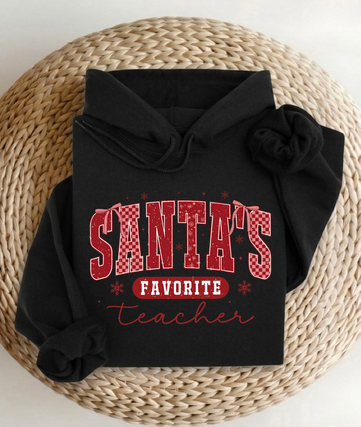 Santa's Favorite Teacher T-Shirt, Sweatshirt, Hoodie