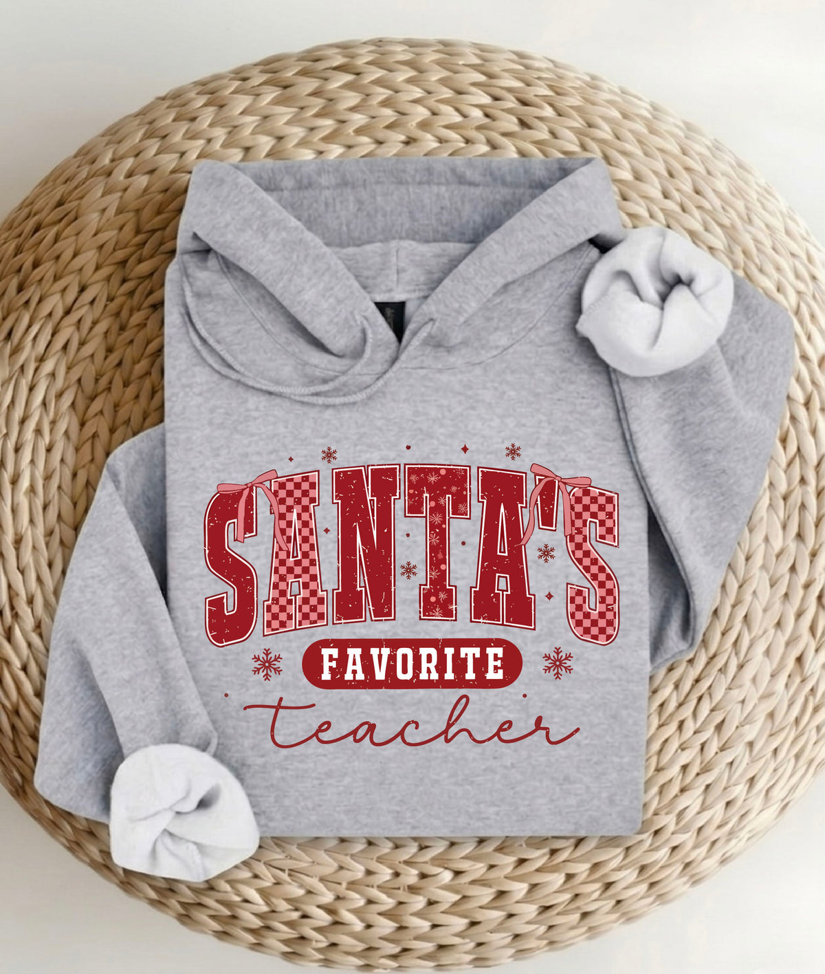 Santa's Favorite Teacher T-Shirt, Sweatshirt, Hoodie