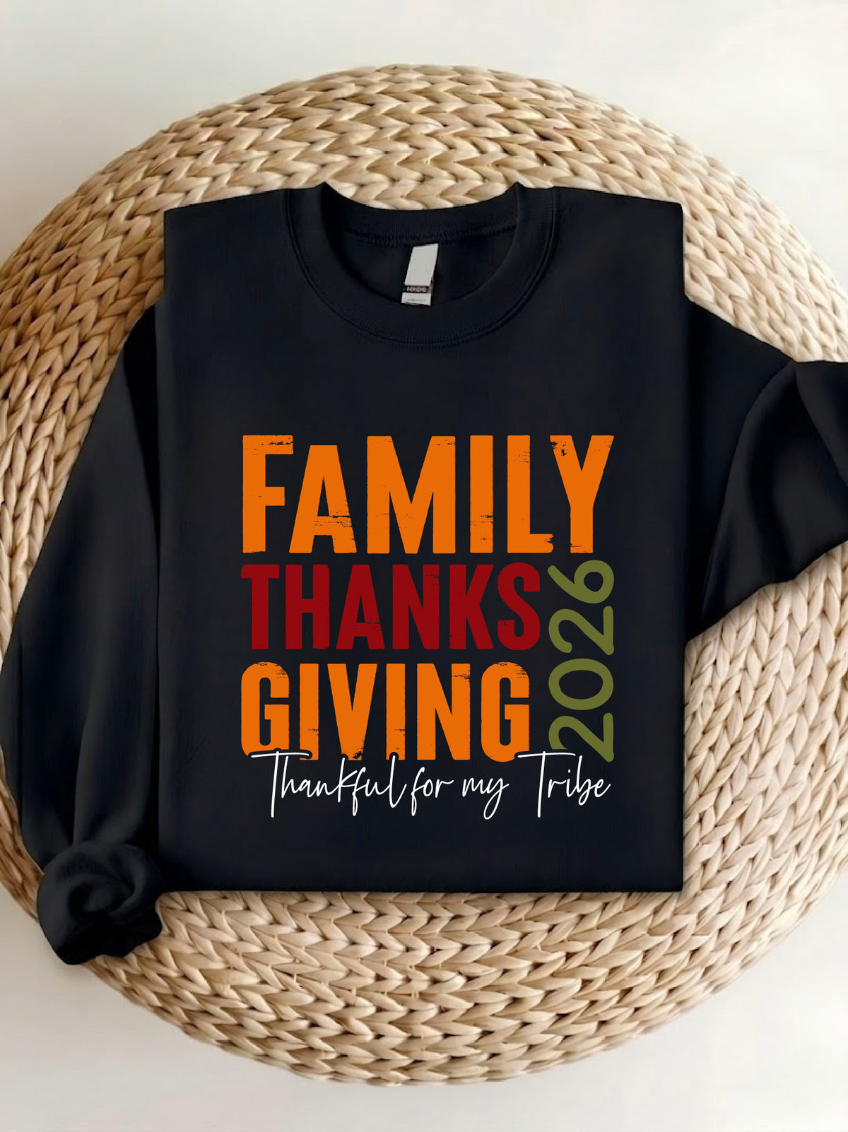 Family Thanksgiving 2026 Shirt | Thankful For My Tribe Sweatshirt | Thanksgiving Dinner Party Gathering Hoodie