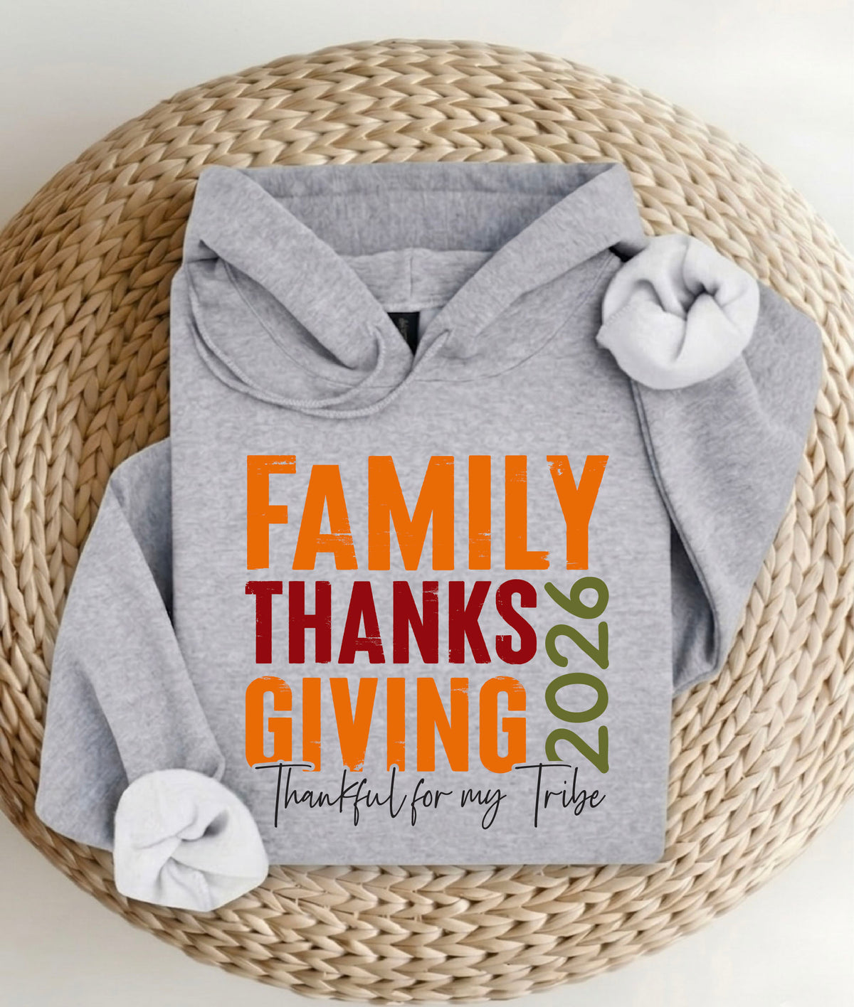 Family Thanksgiving 2026 Shirt | Thankful For My Tribe Sweatshirt | Thanksgiving Dinner Party Gathering Hoodie