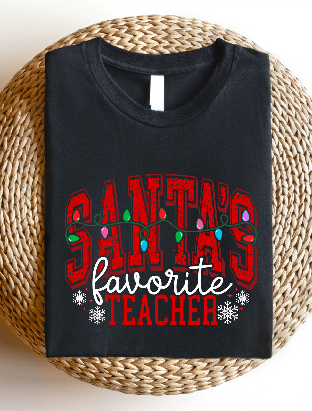Santa's Favorite Teacher Shirt | Merry Teacher Sweatshirt | Holiday Teacher Hoodie