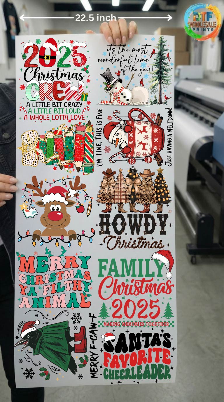 Christmas Designs DTF Gang Sheet