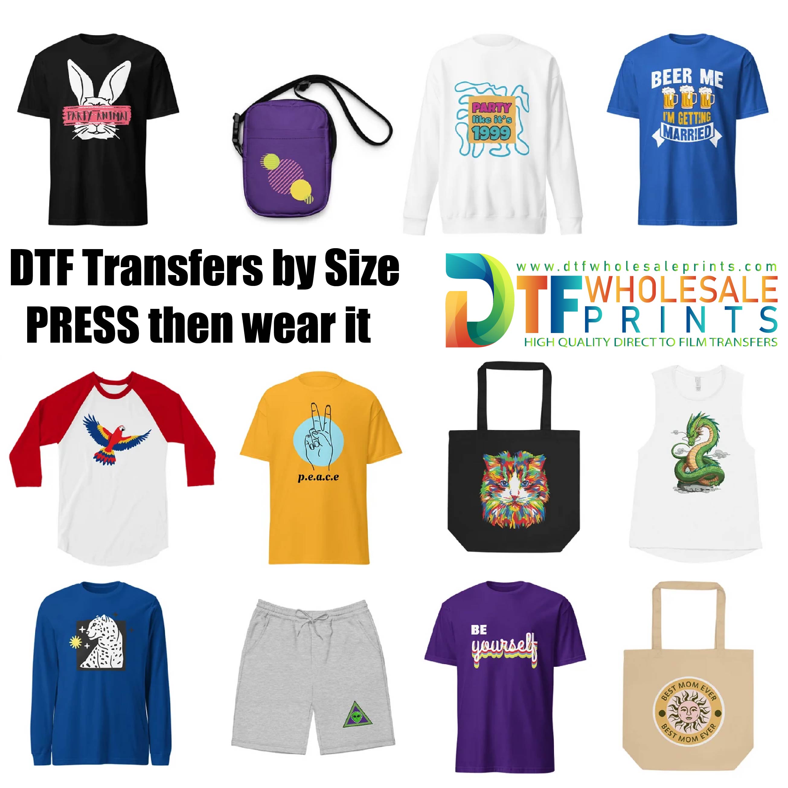 DTF Transfers by Size