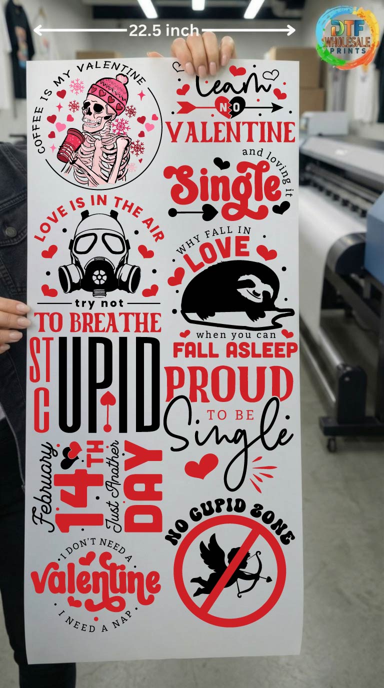 Galentine Anti-Valentine Designs DTF Gang Sheet